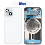 iPhone 15 Plus Back Glass Cover With Camera Frame and Magsafe Magnet - Blue