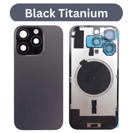 IPhone 16 Pro Max Rear glass with Camera Lens Glass and Magsafe Magnet  (Black Titanium)