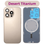 iPhone 16 Pro Metal Back Glass Cover with Camera Lense and Magsafe Magnet[Desert Titanium]