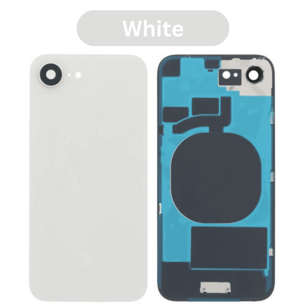 Iphone_16e_black (2) iPhone 16E Back Glass Cover With Camera Frame -White - Image 1