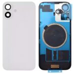 iPhone 16 Metal Back Cover Glass with Camera Lense and Magsafe Magnet-White