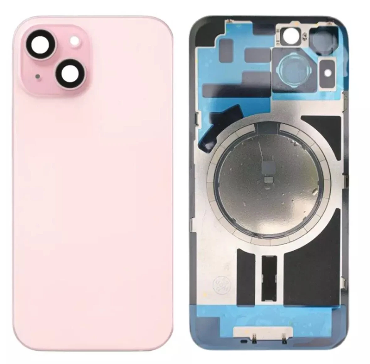 s-l1600-3-2.webp iPhone 15 Back Glass Cover With Camera Frame and Magsafe Magnet-Pink - Image 1