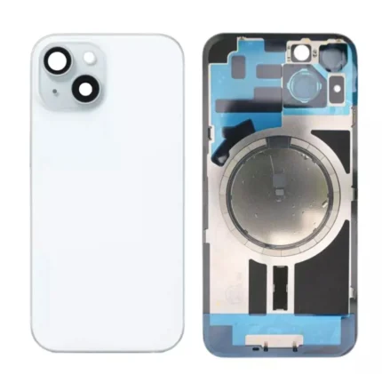 iPhone 15 Plus Back Glass Cover With Camera Frame and Magsafe Magnet-Blue