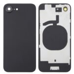 iPhone 16E Back Glass Cover With Camera Frame -Black