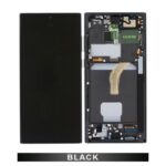 Samsung S22Ultra S908 Oled Screen With Frame-Black (Size1:1Aftermarket)