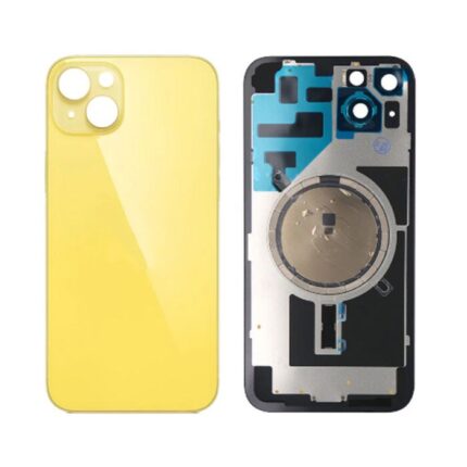 iPhone14 Back Glass With Camera Frame and Magsafe Magnet-Yellow